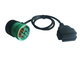 Right Angle Green Deutsch 9 Pin J1939 Female to J1962 OBDII 16 Pin Female Cable