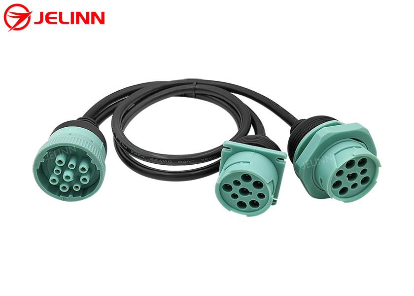 Split Pin Connector Deutsch 9 Pins J1939 Connector Male Female Split Y Cable