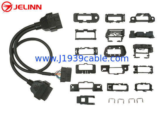 Universal OBD2 J1962 OBDII OBD 2 Splitter Spliter Y Cable With Multi Mounting Brackets for All Car Makes